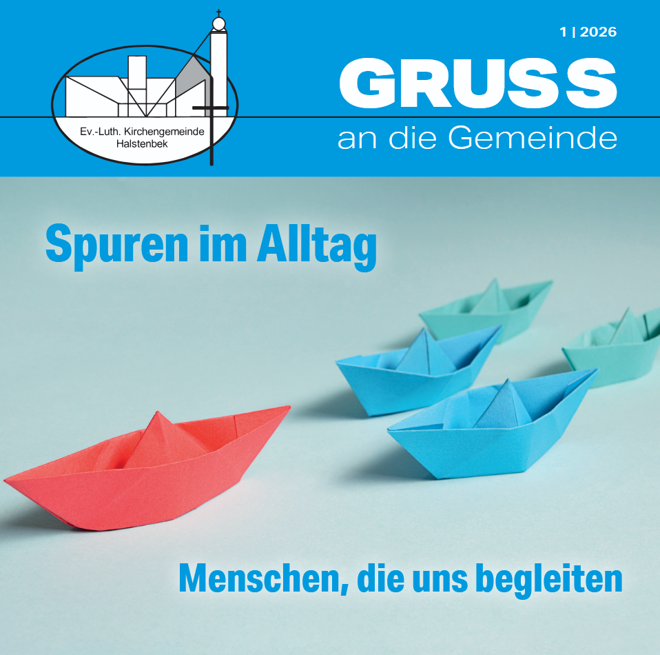 Kirchenbrief-Cover: Papierschiffe Spuren im Alltag. Menschen, die uns begleiten
